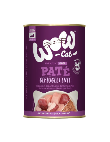 WOW Cat Pate Senior Geflugel & Ente - Drób z kaczką 400g