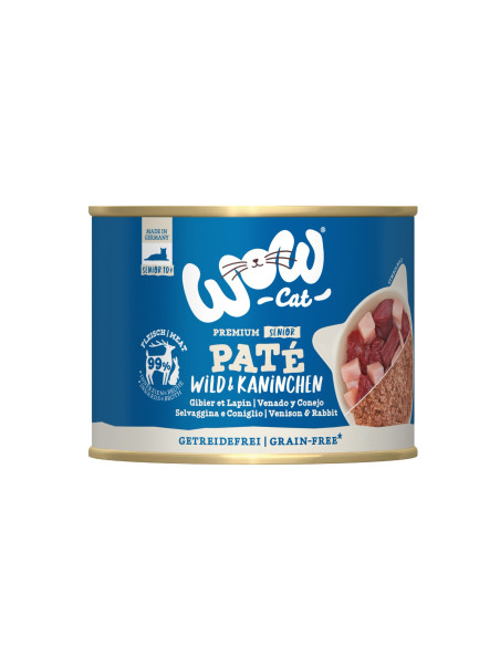 WOW Cat Pate Senior Wild & Kaninchen - Dziczyzna z królikiem 200g