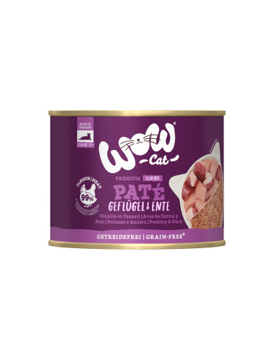 WOW Cat Pate Senior Geflugel & Ente - Drób z kaczką 200g