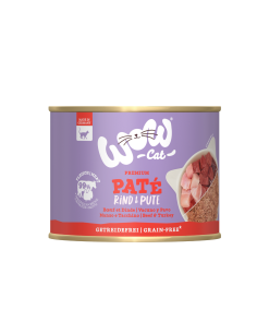 WOW Cat Pate Rind & Pute - Wołowina i indyk 200g