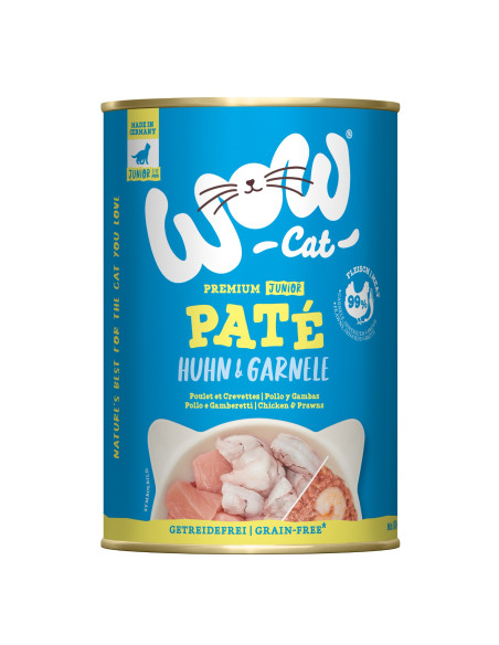 WOW Cat Pate Junior Kitten Huhn & Garnele - Kurczak i krewetki 400g