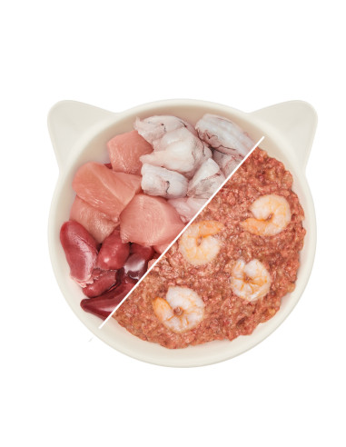 WOW Cat Pate Junior Kitten Huhn & Garnele -...