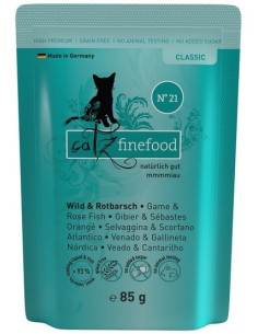 Catz Finefood Classic N.21 Dziczyzna i Karmazyn 85g