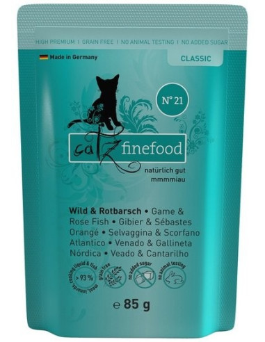 Catz Finefood Classic N.21 Dziczyzna i Karmazyn 85g