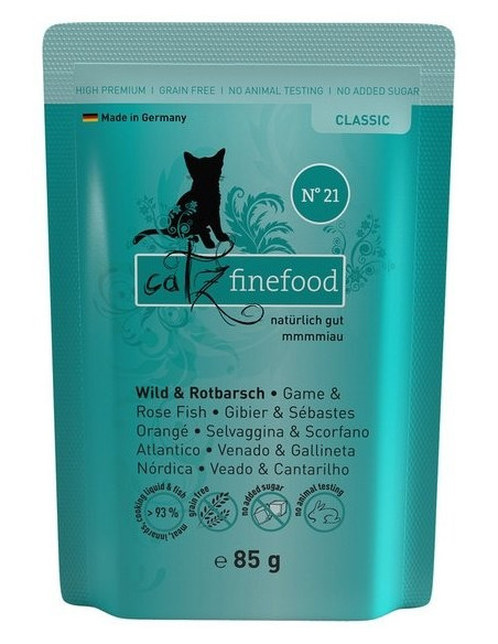 Catz Finefood Classic N.21 Dziczyzna i Karmazyn 85g