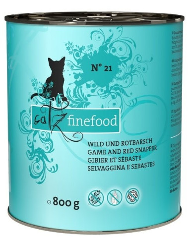 Catz Finefood Classic N.21 Dziczyzna i Karmazyn 800g