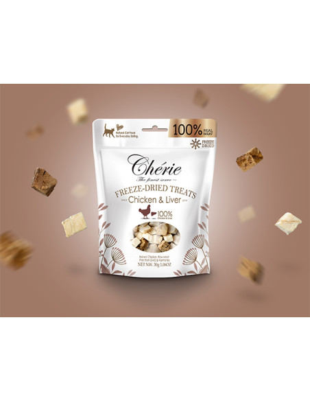 Chérie Freeze-Dried Treats - Kurczak i wątróbka 30g