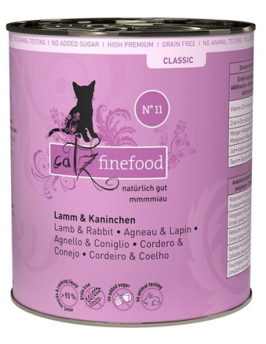 Catz Finefood Classic N.11 Jagnięcina i Królik 800g