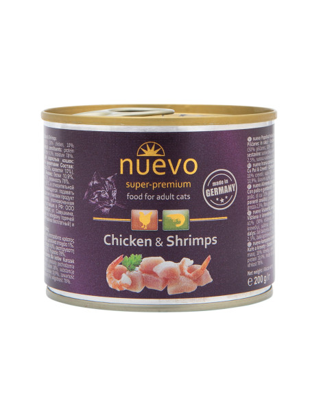 Nuevo Cat - Kurczak z krewetkami 200g