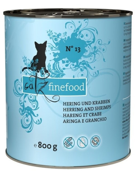 Catz Finefood Classic N.13 Śledź i krewetki 800g