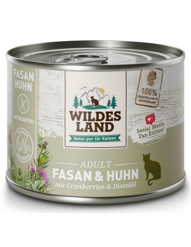 Wildes Land Cat Classic Adult Fasan & Huhn - Bażant i kurczak 200g