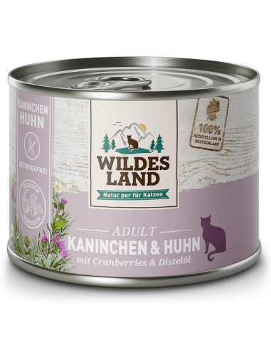 Wildes Land Cat Classic Adult Kaninchen & Huhn - Królik z kurczakiem 200g