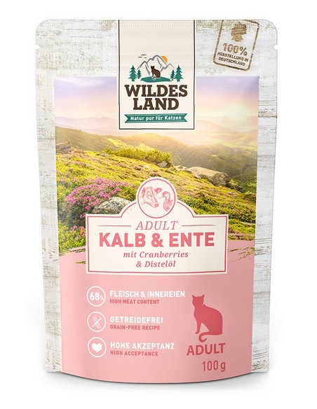 Wildes Land Cat Classic Adult Kalb & Ente - Cielęcina z kaczką 100g