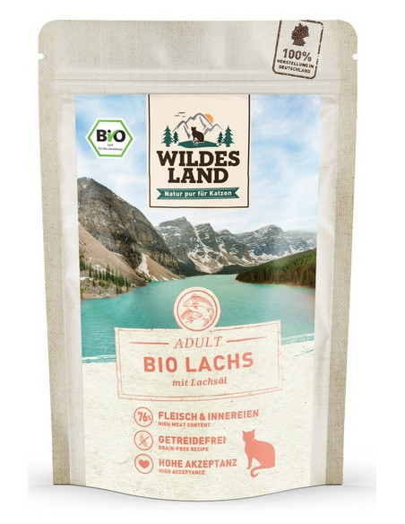 Wildes Land Cat Bio Lachs Pur - Bio Łosoś 85g