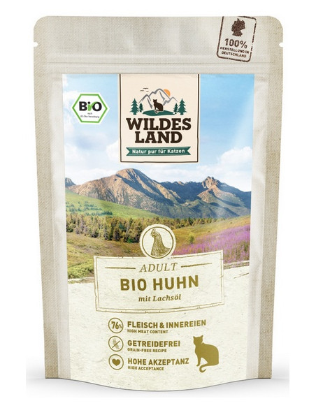 Wildes Land Cat Bio Huhn Pur - Bio kurczak 85g