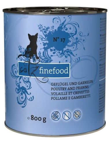 Catz Finefood Classic N.17 Drób i krewetki 800g
