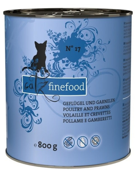 Catz Finefood Classic N.17 Drób i krewetki 800g