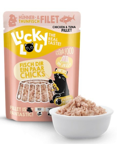 Lucky Lou Extrafood Tuńczyk i kurczak w galaretce saszetka 70g