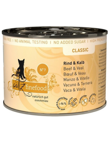 Catz Finefood Classic N.07 Wołowina i cielęcina 200g