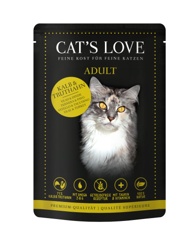 CAT’S LOVE - Cielęcina i indyk w naturalnej galaretce 85g