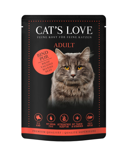 CAT’S LOVE – Wołowina w naturalnej galaretce 85g