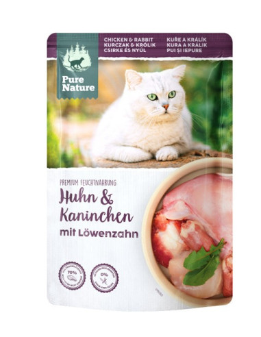 Pure Nature - Kurczak z królikiem i mniszkiem lekarskim 85g