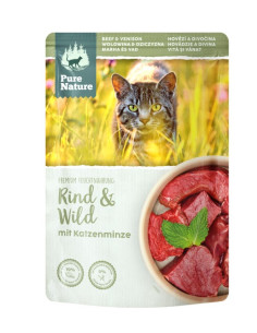 Pure Nature - Wołowina z dziczyzną i kocimiętką 85g