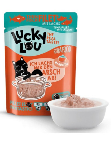 Lucky Lou Extrafood Tuńczyk i łosoś w bulionie saszetka 70g