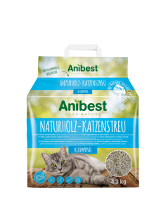 Anibest Żwirek drewniany dla kota 10L / 4,3kg 2