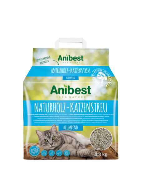 Anibest Żwirek drewniany dla kota 10L / 4,3kg