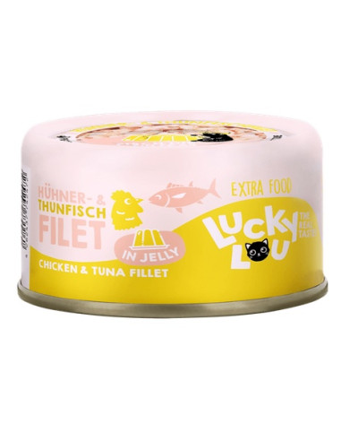 Lucky Lou Extrafood Tuńczyk i kurczak w galaretce puszka 70g