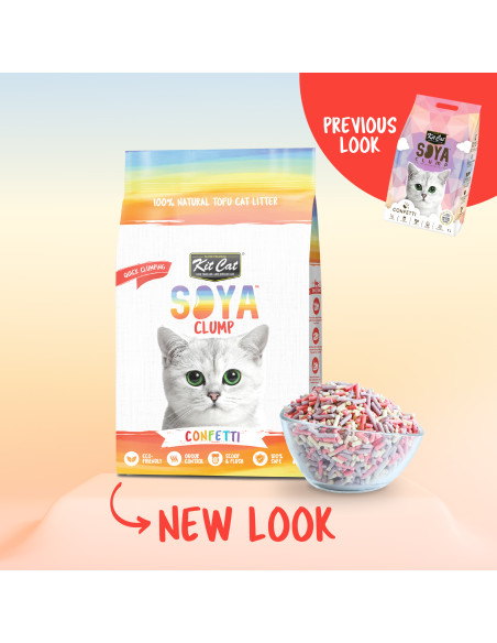 Kit Cat Soya Clump Confetti - żwirek sojowy 7l