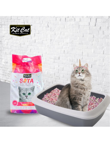 Kit Cat Soya Clump Confetti - żwirek sojowy 7l