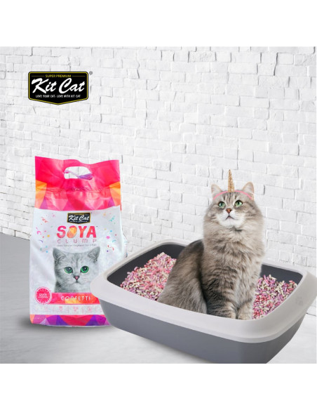 Kit Cat Soya Clump Confetti - żwirek sojowy 7l
