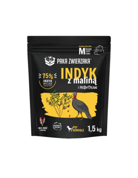 Paka Zwierzaka Indyk z maliną 1,5 kg