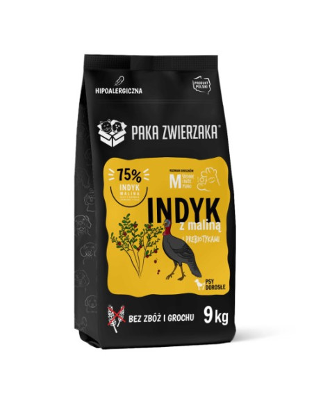 Paka Zwierzaka Indyk z maliną 9 kg