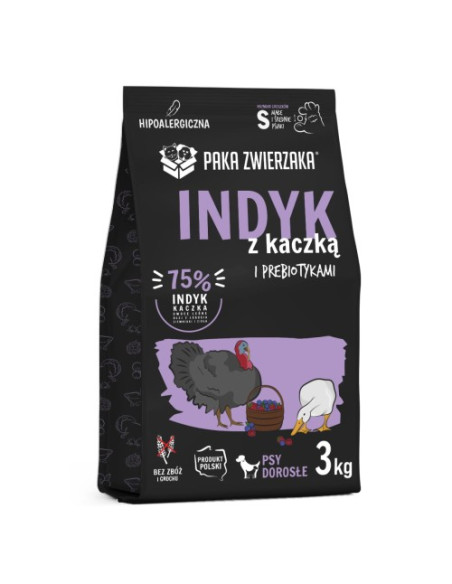 Paka Zwierzaka Indyk z kaczką Mini 3 kg