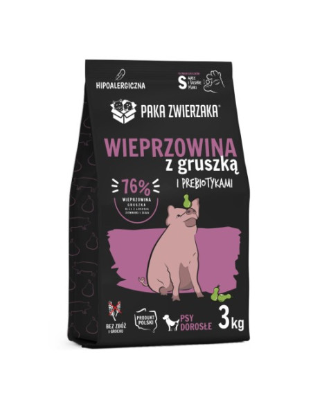 Paka Zwierzaka Wieprzowina z gruszką ,,S" 3kg