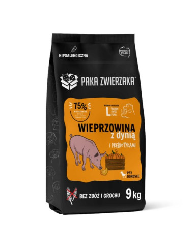Paka Zwierzaka Wieprzowina z dynią ,,L" 9kg