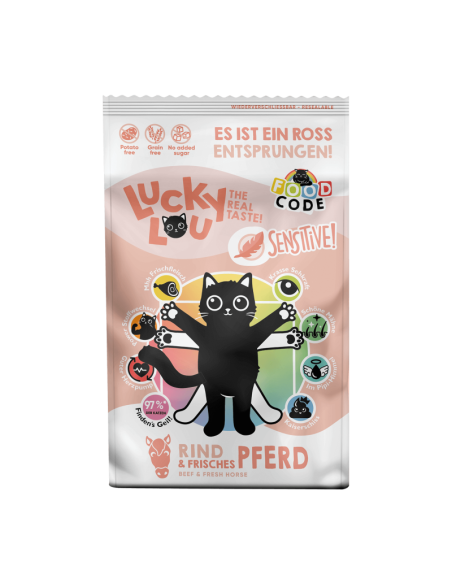 Lucky Lou Food Code Sensitive Wołowina & Konina 750g