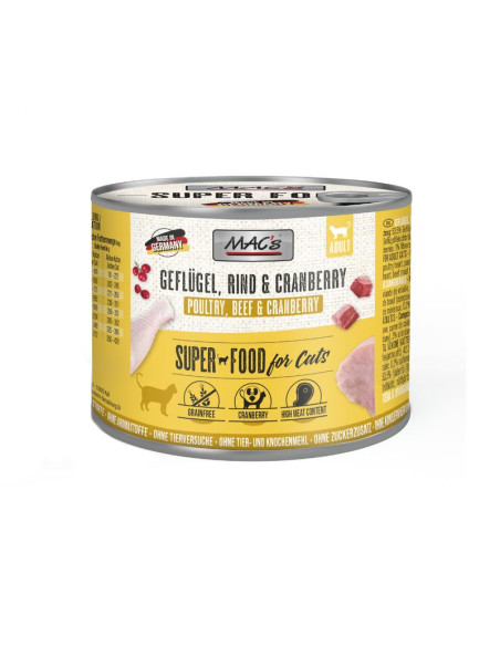 MAC's Cat Drób, wołowina z żurawiną 200g