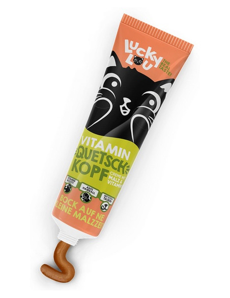 Lucky Lou Quetschkopfe - Pasta odkłaczająca z witaminami dla kota 100g
