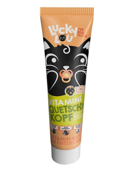 Lucky Lou Quetschkopfe Kitten - Pasta odkłaczająca z witaminami dla kociąt 100g