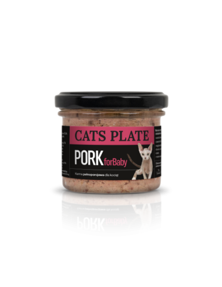 Cats Plate for Baby - Wieprzowina 100g