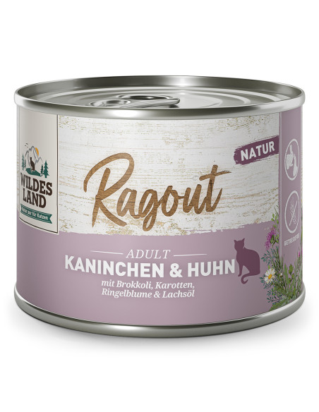 Wildes Land Cat Ragout Kaninchen Huhn - Królik z kurczakiem 180g