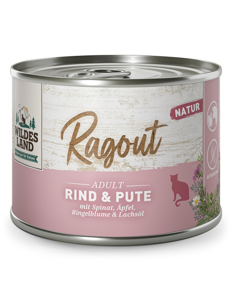 Wildes Land Cat Ragout Rind Pute - Wołowina z indykiem 180g