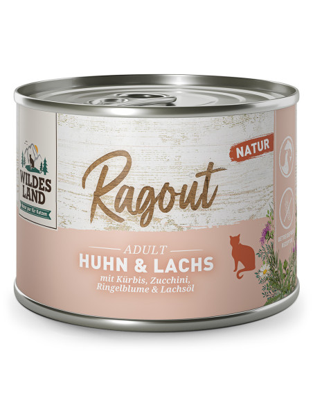 Wildes Land Cat Ragout Huhn Lachs - Kurczak z łososiem 180g