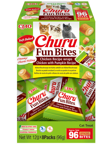 Inaba Cat Churu Fun Bites - Kurczak z dynią 96g