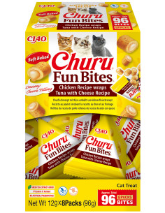 Inaba Cat Churu Fun Bites - Kurczak, tuńczyk, ser 96g
