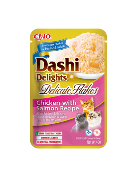 Inaba Cat Dashi Delights Flakes - Chicken with Salmon 40g